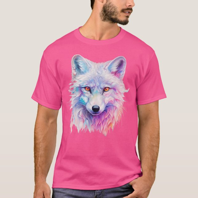 Camiseta Zorro Ártico colorido (Anverso)