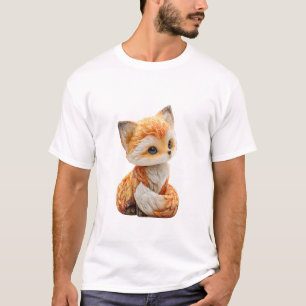 Camiseta Zorro Cachorro Crystallino Estilizado Hombres