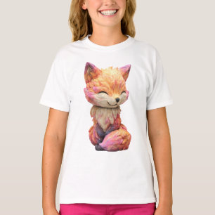 Camiseta Zorro caprichoso esculpido en pastel de atardecer