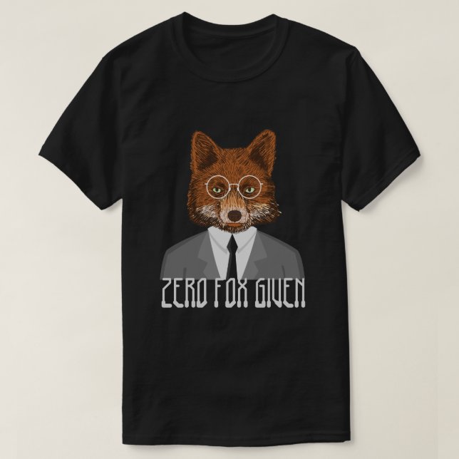 Camiseta Zorro Cero Dándole Zorra En Un Traje Y Vidrios (Diseño del anverso)