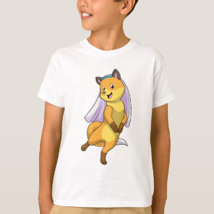 Camiseta Zorro como Novia con Velo