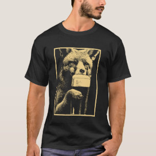 Camiseta Zorro con cerveza animal bebiendo humor para San P