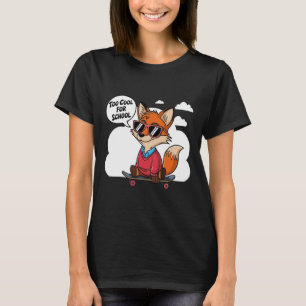 Camiseta Zorro Cool Patinando Con Gafas De Sol Y Estilo
