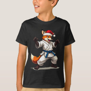 Camiseta Zorro De Animales Gracioso En Uniforme De Karate P