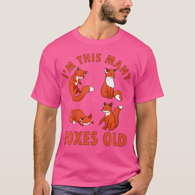 Camiseta Zorro de animales viejos de 4 años de edad (Anverso)
