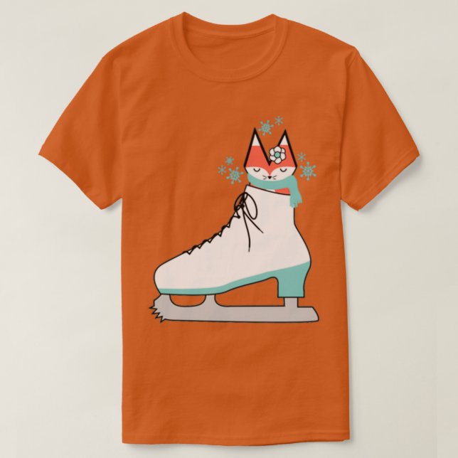 Camiseta Zorro de coral en la patineta gráfica (Diseño del anverso)