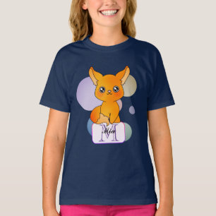 Camiseta Zorro de espíritu lindo con halos de círculo