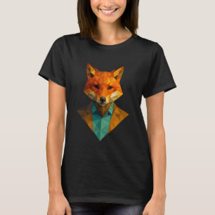 Camiseta Zorro de Fursona Low Poly Geométrico Polígono Furr