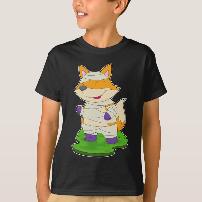 Camiseta Zorro de Halloween momia (Anverso)