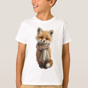 Camiseta Zorro De Invierno Esponjoso Lindo Para Niños
