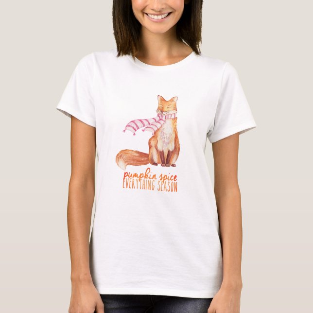 Camiseta Zorro de la temporada de especias de calabaza (Anverso)