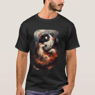 Camiseta Zorro de nueve colas japonés Kitsune Yin y Yang