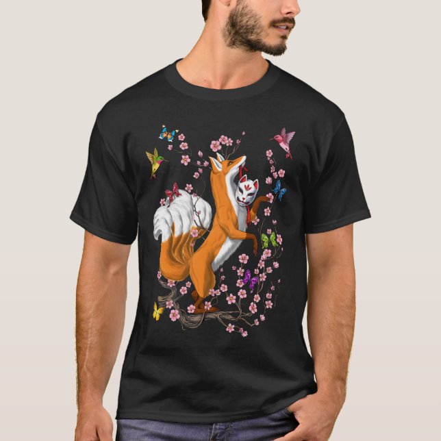 Camiseta Zorro de nueve colas Kitsune (Anverso)
