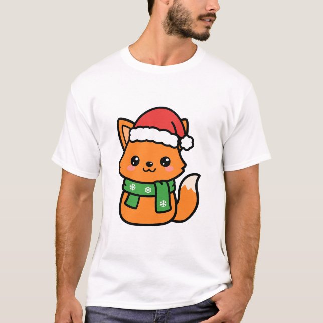 Camiseta Zorro de Santa con Bufanda (Anverso)