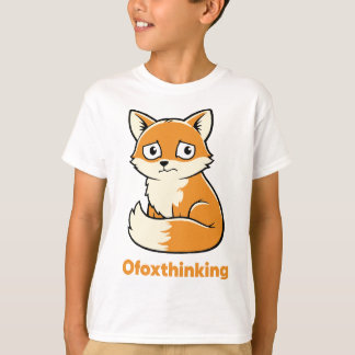 Camiseta zorro divertido pensando demasiado mejor regalo pa