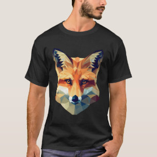 Camiseta Zorro estilo de polígono moderno animal