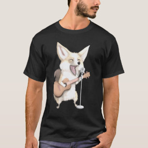 Camiseta Zorro Fennec Cantando Guitarrista Músico Música Gu