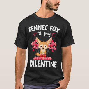 Camiseta Zorro Fennec Es Mi San Valentín Feliz Día de San V