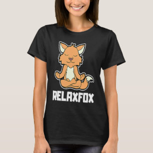 Camiseta Zorro Fuchs Relaxfox Posición de Yoga Animal Vinta