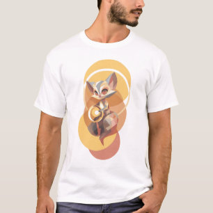Camiseta Zorro geométrico nocturno