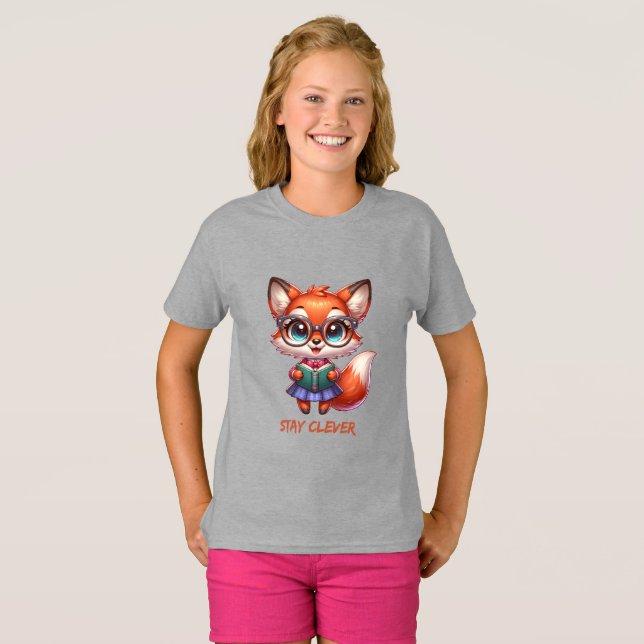 Camiseta Zorro inteligente y astuto (Anverso completo)