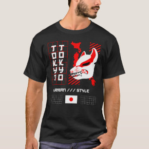 Camiseta Zorro Kitsune Ciudad de Tokio