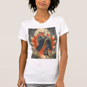 Camiseta Zorro Kitsune de Nueve Colas Arte de Mitología J