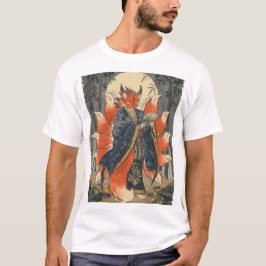 Camiseta Zorro Kitsune de Nueve Colas | Arte de Mitología J