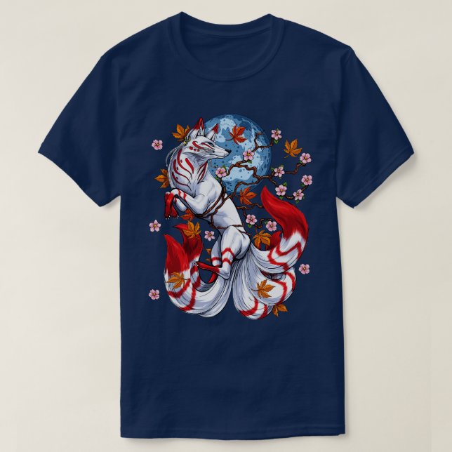 Camiseta Zorro kitsune japonés (Diseño del anverso)