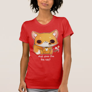 Camiseta Zorro lindo del chibi con helado del kawaii
