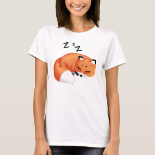 Camiseta Zorro lindo del dibujo animado el dormir de Kawaii