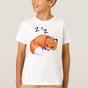 Camiseta Zorro lindo del dibujo animado el dormir de Kawaii