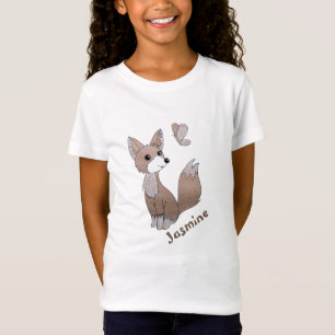 Camiseta Zorro lindo personalizado con nombre