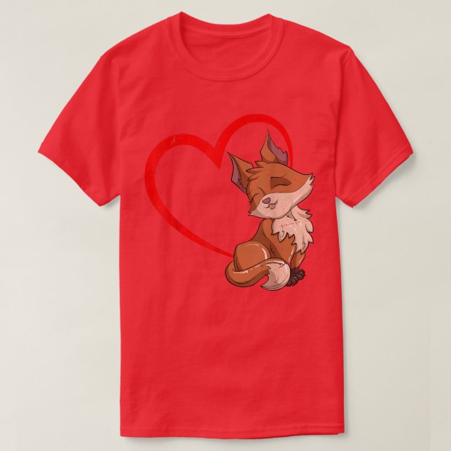 Camiseta Zorro Lover Heart Forest Animal Lover Nature Wildl (Diseño del anverso)