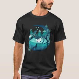 Camiseta Zorro luna Paisaje Retro 80s Japón Anime japonés