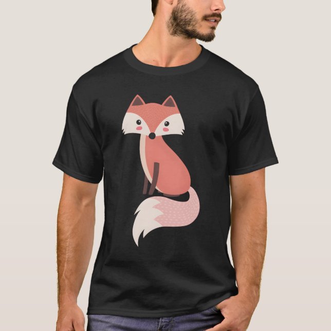 Camiseta Zorro Mapache Naturaleza Animal Jdk0001 (Anverso)