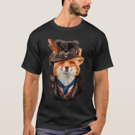 Camiseta zorro mocoso con ropa de vapor. Dibujo acuático