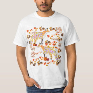 Camiseta Zorro otoñal colorido