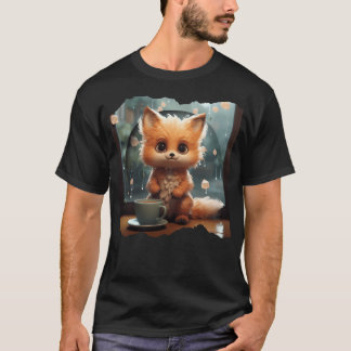 Camiseta Zorro Otoñal Kawaii Lindo