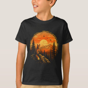 Camiseta Zorro puesta de sol montaña bosque naturaleza salv