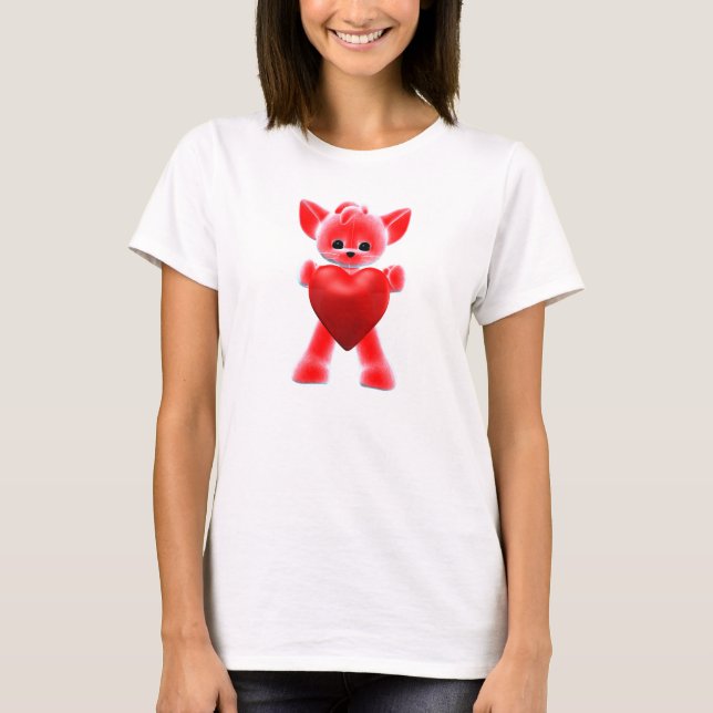 Camiseta Zorro Rojo con Corazón (Anverso)