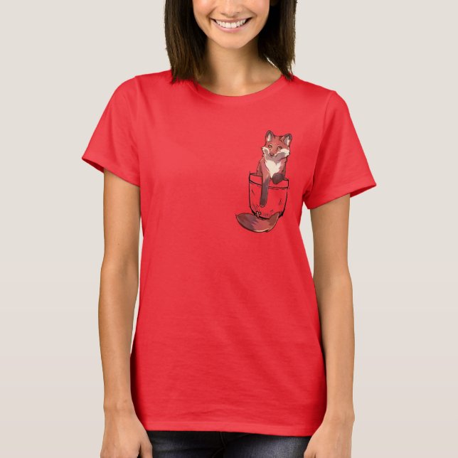 Camiseta Zorro rojo corte de bolsillo (Anverso)