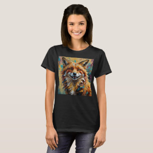 Camiseta Zorro sonriente feliz -salpicadura de pintura