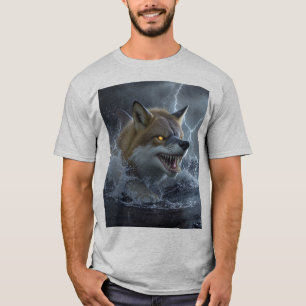 Camiseta Zorro Tiburón de Fuego Oceánico Criatura Marina