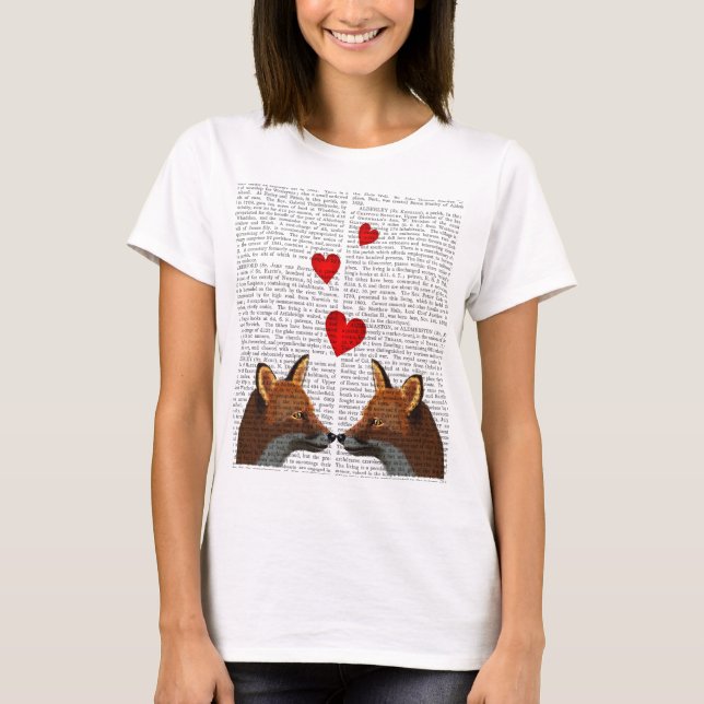Camiseta zorros enamorados (Anverso)