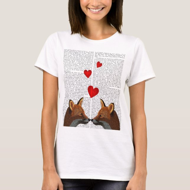 Camiseta zorros enamorados (Anverso)