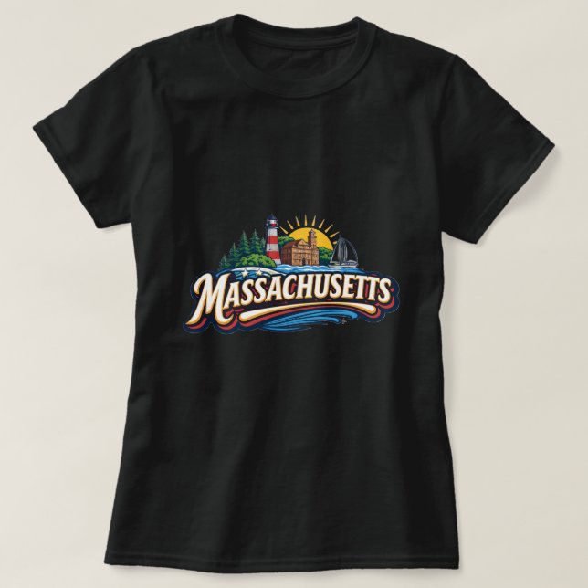 Camiseta ZOYNK T-Shirt Graphics Massachusetts 0045168 (Diseño del anverso)