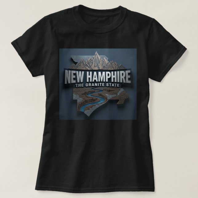 Camiseta ZOYNK T-Shirt Graphics New Hampshire 0045217 (Diseño del anverso)