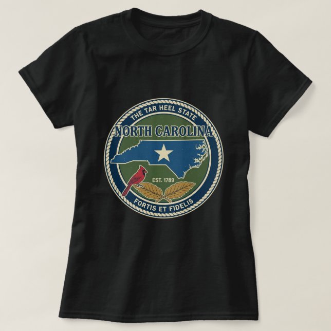 Camiseta ZOYNK T-Shirt Graphics North Carolina 0045180 (Diseño del anverso)