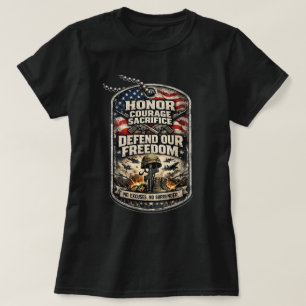 Camiseta ZOYNK USA Patriótico Defiende Nuestras Placas de I